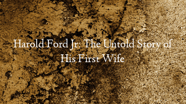 Harold Ford Jr: The Untold Story of His First Wife